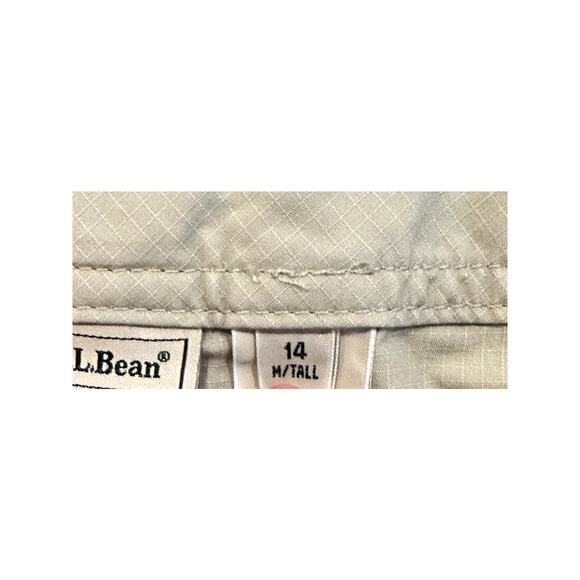 L.L. Bean Women's Pants size 14 Tan Khaki Tall - Picture 3 of 4